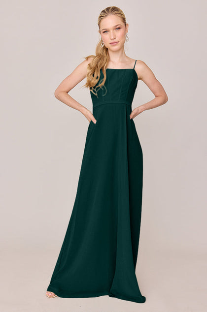 Nova Chiffon Dress | Made To Order | Classic Emerald