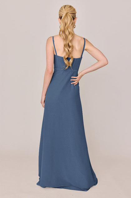 Nova Chiffon Dress | Made To Order | Dusty Blue