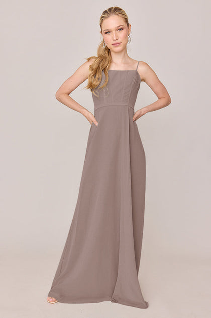 Nova Chiffon Dress | Made To Order | Latte