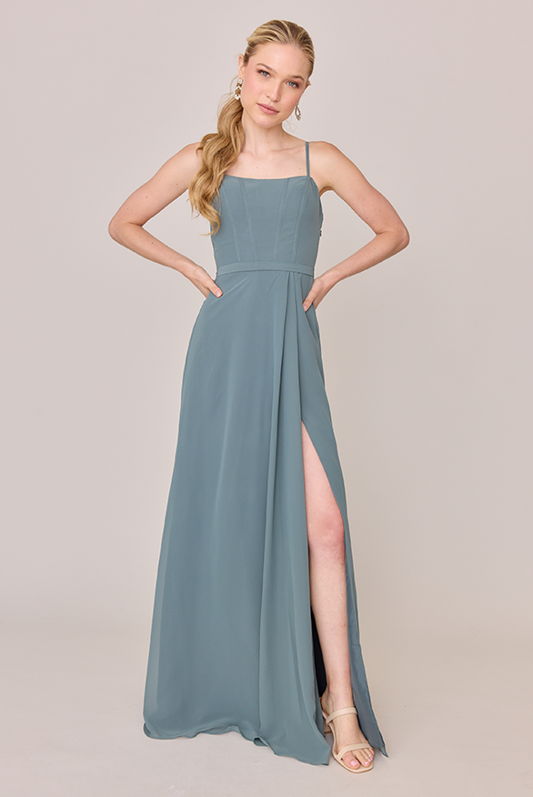 Nova Chiffon Dress | Made To Order Sky Blue Nova Chiffon Dress | Made To Order Sky Blue
