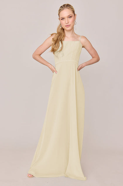 Nova Chiffon Dress | Made To Order | Pale Yellow