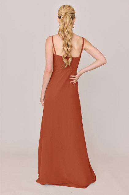 Nova Chiffon Dress | Made To Order | Rust Orange