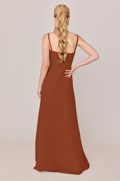Nova Chiffon Dress | Made To Order | Rust