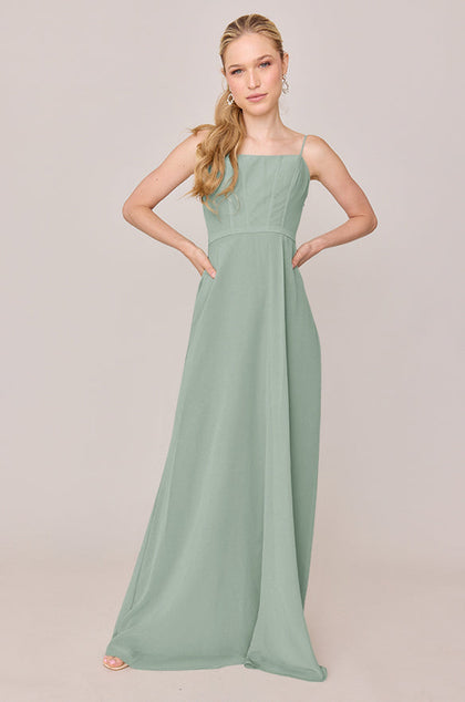 Nova Chiffon Dress | Made To Order | Sage