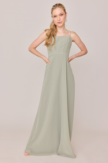 Nova Chiffon Dress | Made To Order | Sage