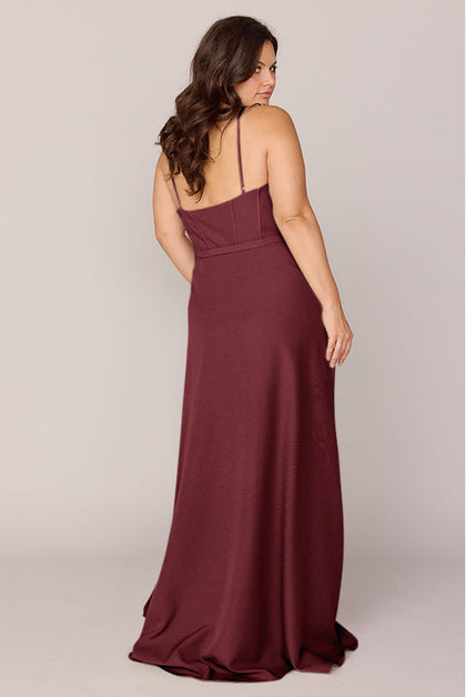 Nova Crepe Dress | Made To Order | Cabernet