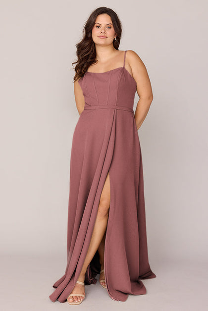 Nova Crepe Dress | Made To Order | Dusty Rose