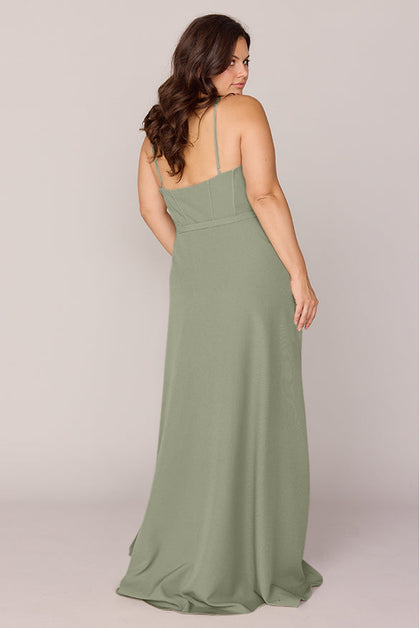 Nova Crepe Dress | Made To Order | Moss