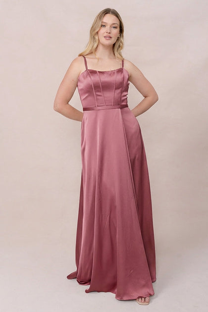 Nova Satin Dress | Made To Order | Raspberry