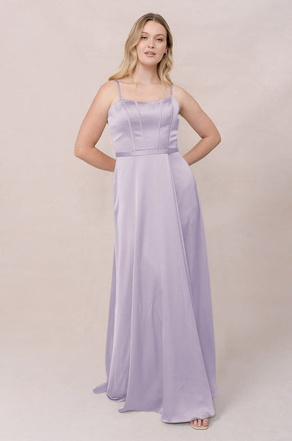 Nova Satin Dress | Made To Order | Light Lavender