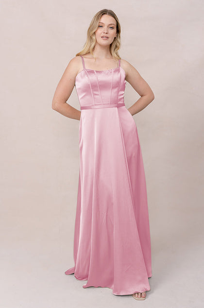 Nova Satin Dress | Made To Order | Perfect Pink