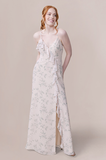 Model: Merrik; Size: 4; Color: Champagne Bouquet