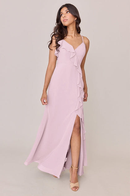 Paloma Chiffon Dress | Made To Order | Baby Pink