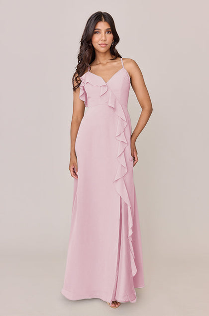 Paloma Chiffon Dress | Made To Order | Blush Pink