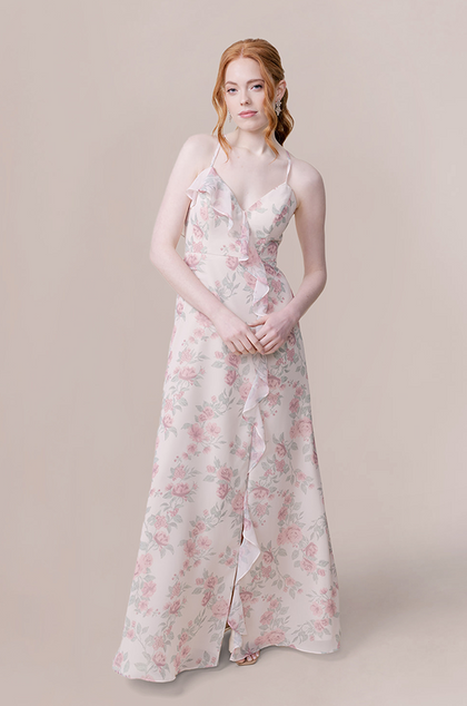 Model: Merrik; Size: 4; Color: Blushing Bride Bouquet
