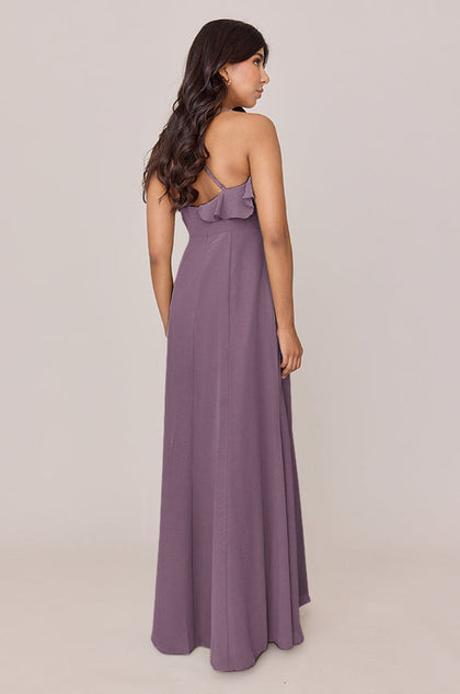 Paloma Chiffon Dress | Made To Order | Dusty Purple