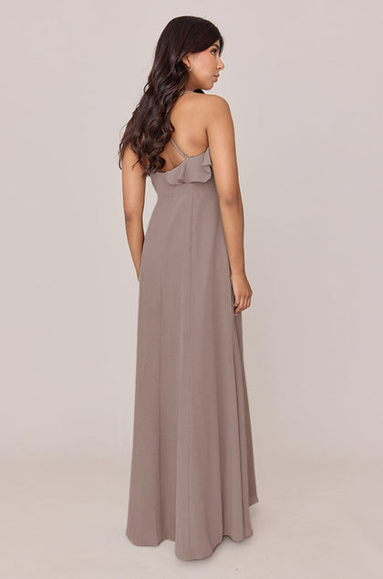 Paloma Chiffon Dress | Made To Order | Latte