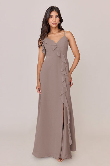 Paloma Chiffon Dress | Made To Order | Latte