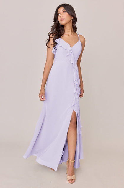Paloma Chiffon Dress | Made To Order | Light Lavender