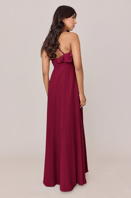 Paloma Chiffon Dress | Made To Order | Marsala
