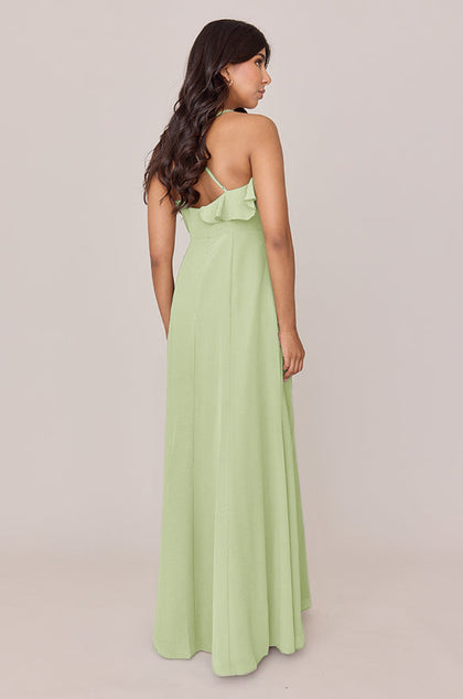 Paloma Chiffon Dress | Made To Order | Matcha