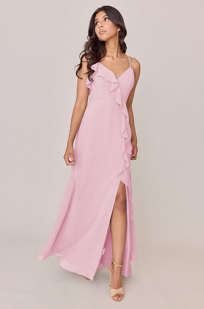 Paloma Chiffon Dress | Made To Order | Perfect Pink