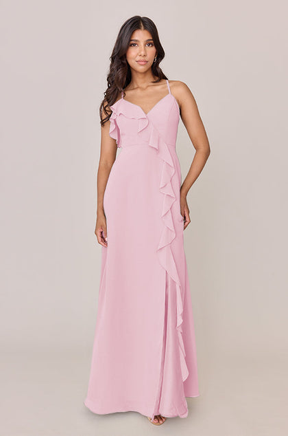 Paloma Chiffon Dress | Made To Order | Perfect Pink