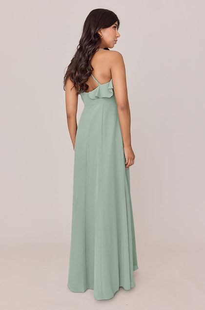 Paloma Chiffon Dress | Made To Order | Sage