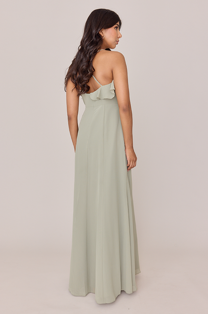Paloma Chiffon Dress | Made To Order | Silver Sage