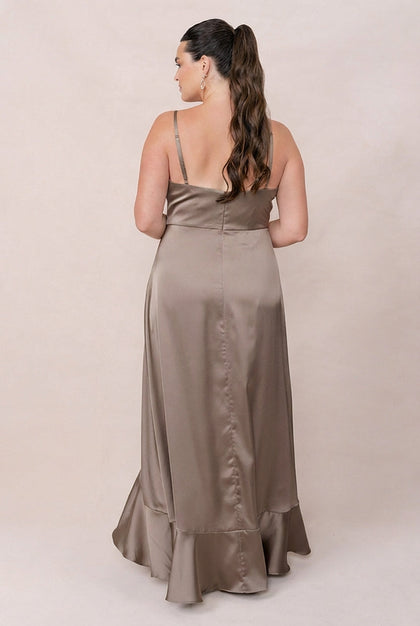 Paloma Satin Dress | Made To Order | Truffle