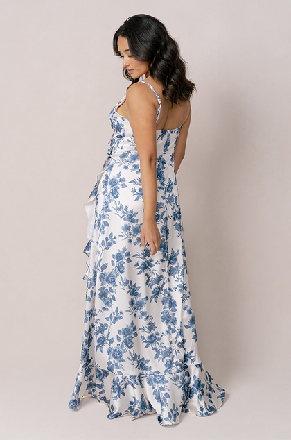 Model: Irene; Size: 10; Color: Dusty Blue Bouquet