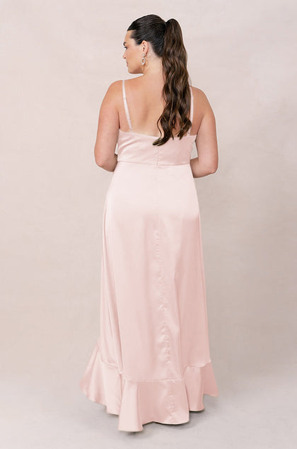 Paloma Satin Dress | Made To Order | Blush