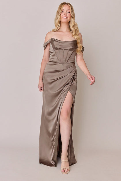 Paris Satin Dress | Made To Order | Truffle