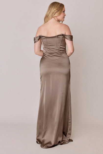Paris Satin Dress | Made To Order | Truffle