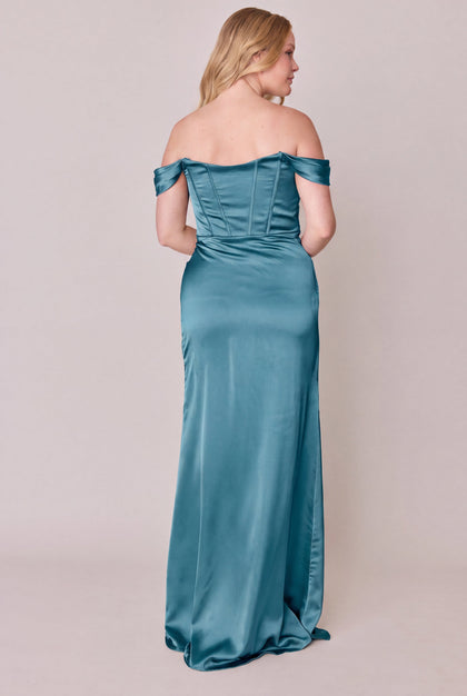 Paris Satin Dress | Made To Order | Turquoise
