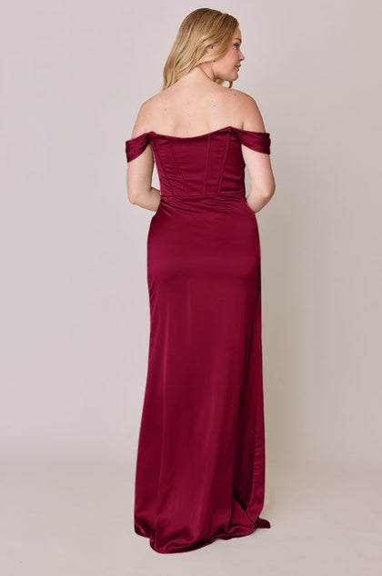 Paris Satin Dress | Made To Order | Berry