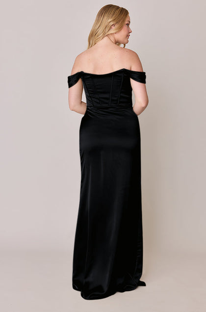 Paris Satin Dress | Made To Order | Black