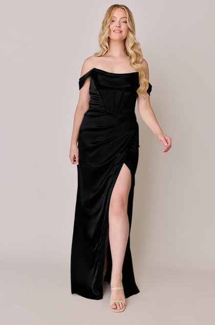 Paris Satin Dress | Made To Order | Black