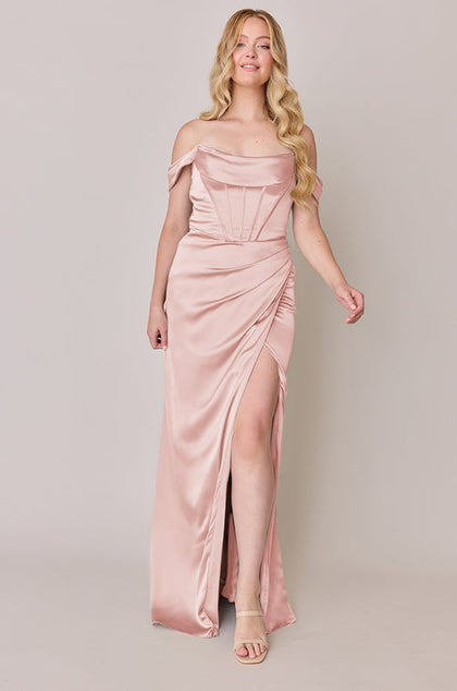 Paris Satin Dress | Made To Order | Blush