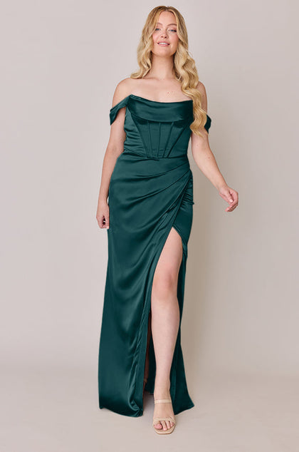 Paris Satin Dress | Made To Order | Classic Emerald