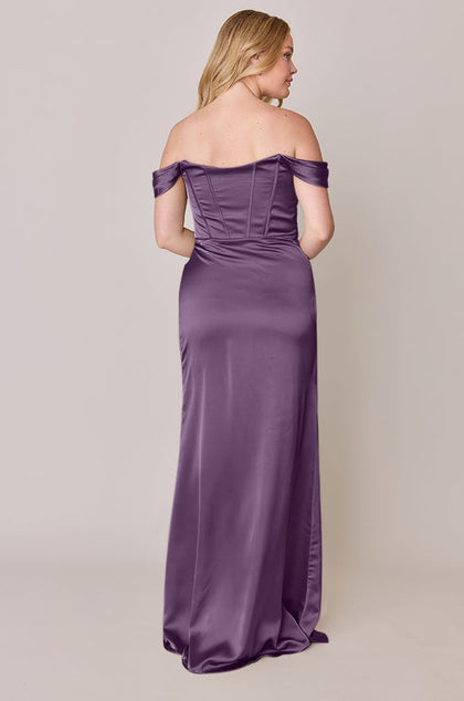 Paris Satin Dress | Made To Order | Dusty Plum
