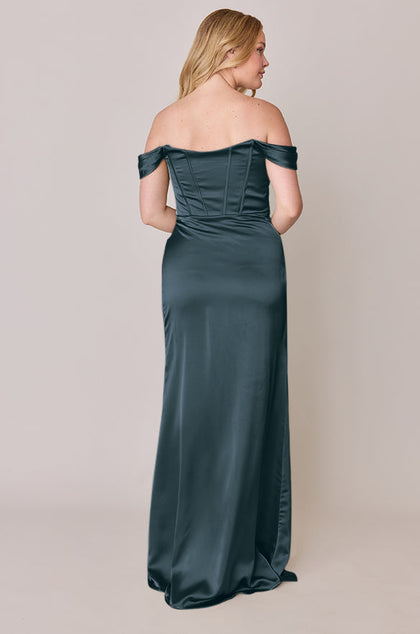 Paris Satin Dress | Made To Order | Eucalyptus