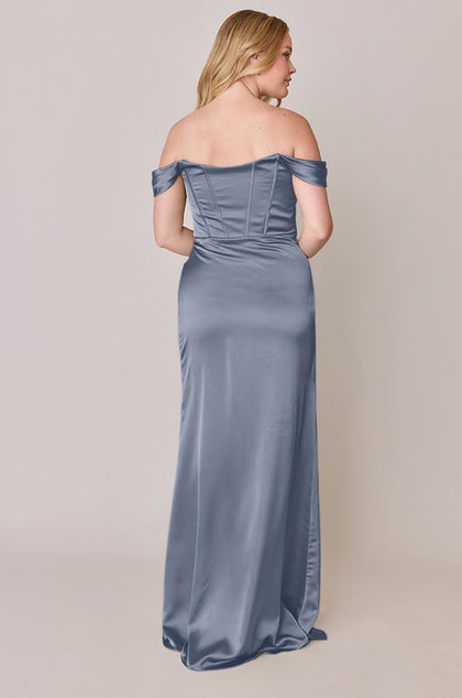 Paris Satin Dress | Made To Order | French Blue