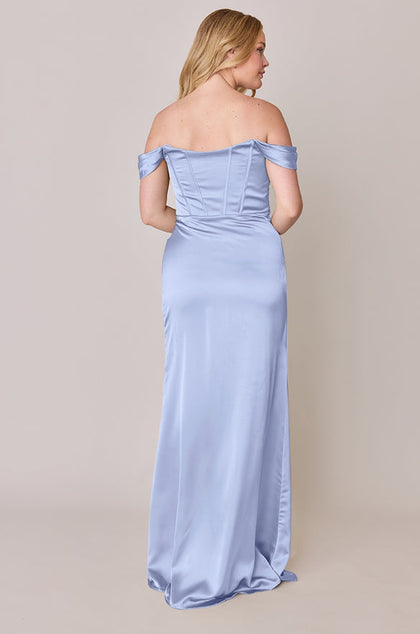 Paris Satin Dress | Made To Order | Periwinkle