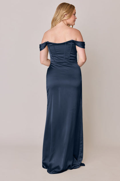 Paris Satin Dress | Made To Order | Romantic Blue