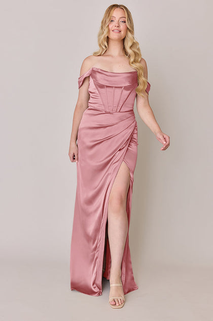 Paris Satin Dress | Made To Order | Rosette
