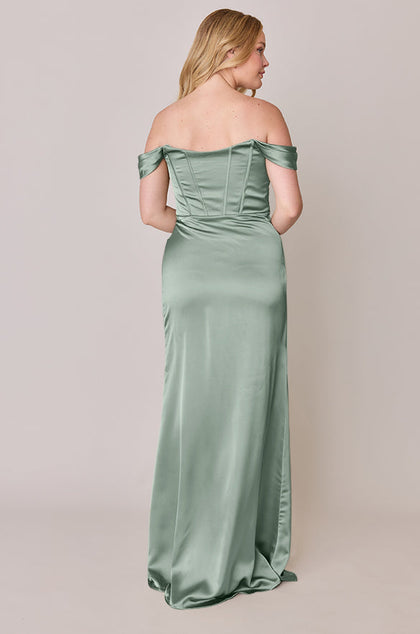 Paris Satin Dress | Made To Order | Sage