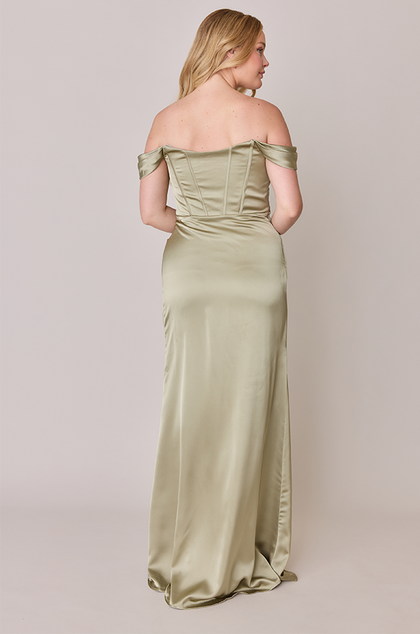 Paris Satin Dress | Made To Order | Sage