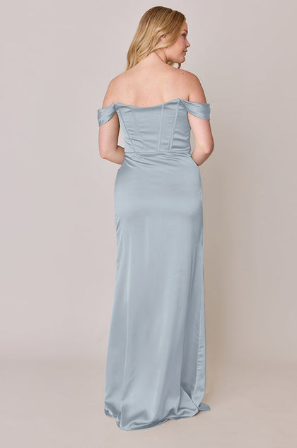 Paris Satin Dress | Made To Order | Sky Blue