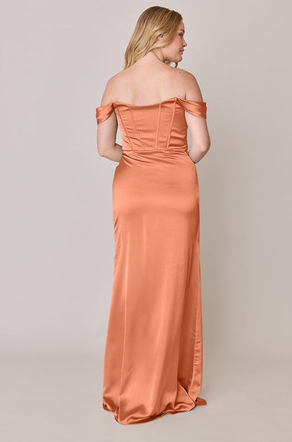 Paris Satin Dress | Made To Order | Tangerine